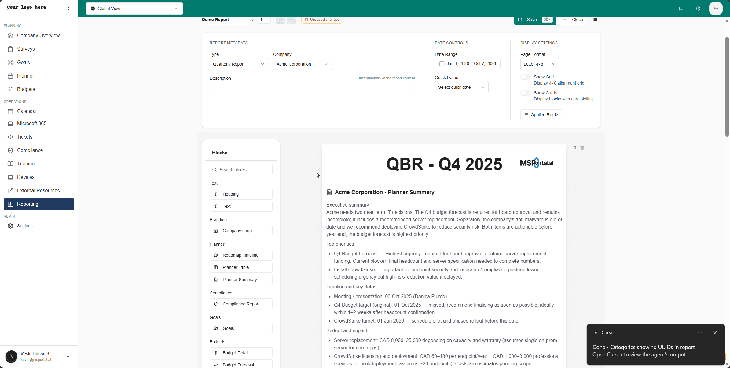 Reporting & Analytics